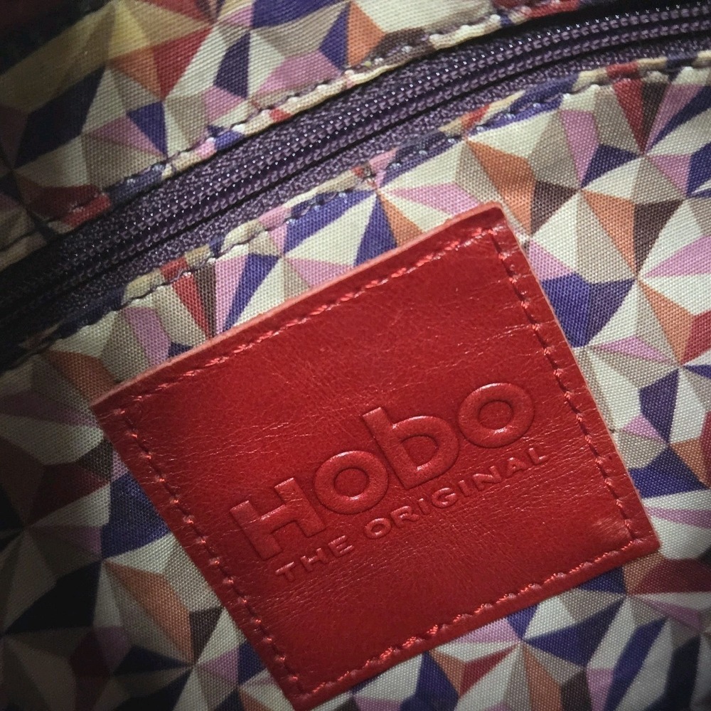 Hobo The Original Red Leather Crossbody Shoulder Bag Vintage Small Zipper Purse - Picture 7 of 14
